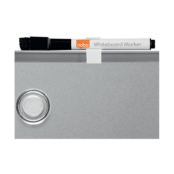 Nobo slimline tableau blanc magnétique en acier laqué 58 x 43 cm - argent 247143 - 3