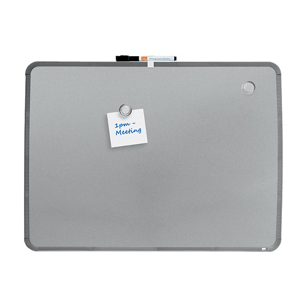 Nobo slimline tableau blanc magnétique en acier laqué 58 x 43 cm - argent 247143 - 4