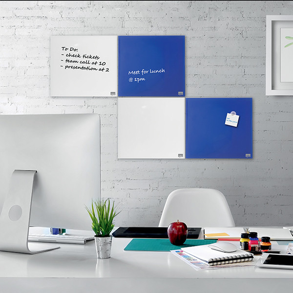 Nobo tableau en verre magnétique (45 x 45 cm) - bleu 247160 - 4