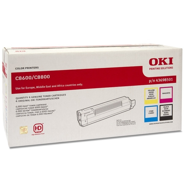 OKI 43698501 kit toner arc-en-ciel (d'origine) 054654 - 1