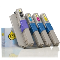 OKI offre : 44973508, 44469724, 23, 22 (marque 123encre) - noir + 3 couleurs 130094