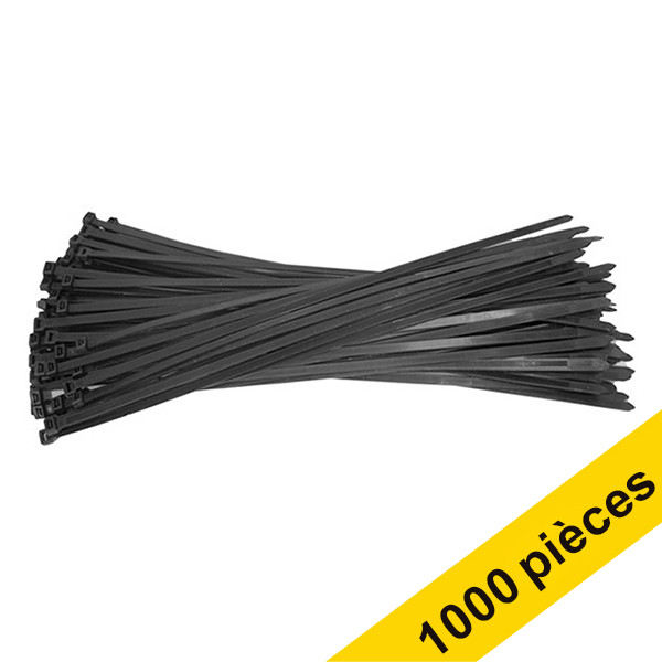 Offre: 10 x 123encre collier de serrage - 300 x 3,6 mm (100 pièces) - noir 302221 - 1