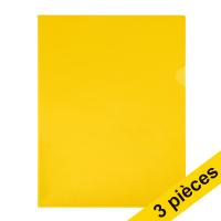Offre: 3x 123encre pochette transparente A4 120 microns (100 pièces) - jaune 390651