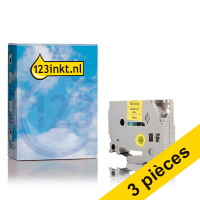 Offre: 3x Marque 123encre remplace Brother TZe-631S ruban 12 mm - noir sur jaune 080995