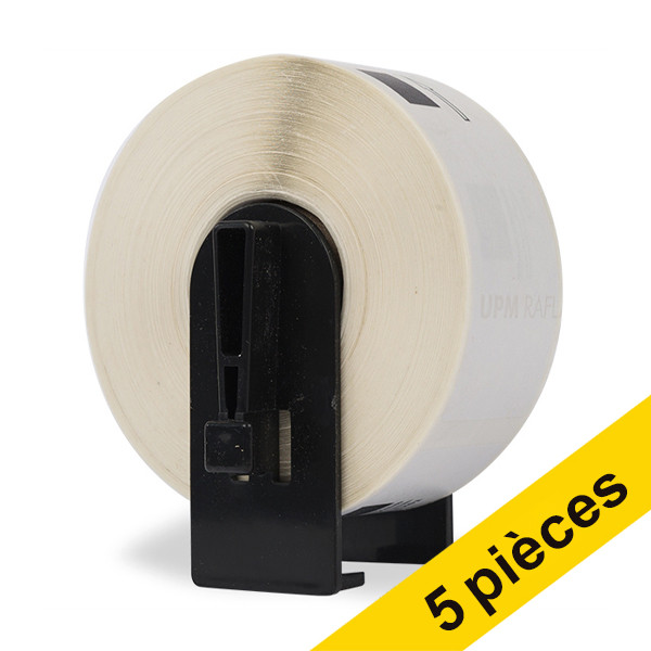 Offre: 5x marque 123encre remplace Brother DK-11201 étiquette d'adresse standard 650500 - 1