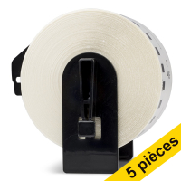 Offre: 5x marque 123encre remplace Brother DK-22223 rouleau de papier continu  - blanc 650554