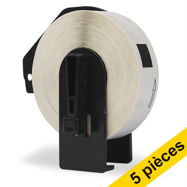 Offre: 5x marque 123encre remplace Brother DK-11203 étiquettes de classement  - blanc 650558 - 1