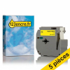 Offre: Marque 123encre remplace 5x Brother M-K631BZ ruban adhésif non laminé noir sur jaune 12 mm 650694 - 1