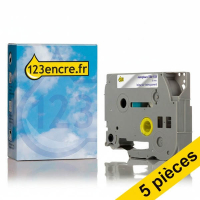 Offre: Marque 123encre remplace 5x Brother TZe-133 ruban 12 mm  - bleu sur transparent