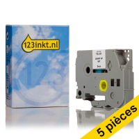 Offre: Marque 123encre remplace 5x Brother TZe-211 cassette à ruban 6 mm  - noir sur blanc
