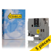 Offre: Marque 123encre remplace 5x Brother TZe-325 ruban 9 mm  - blanc sur noir 650631 - 1