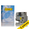 Offre: Marque 123encre remplace 5x Brother TZe-355ruban 24 mm  - blanc sur noir 650636 - 1