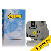 Offre: Marque 123encre remplace 5x Brother TZe-365 ruban 36 mm  - blanc sur noir