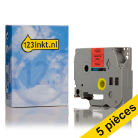 Offre: Marque 123encre remplace 5x Brother TZe-431 ruban 12 mm  - noir sur rouge