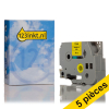 Offre: Marque 123encre remplace 5x Brother TZe-641 ruban 18 mm  - noir sur jaune 650626 - 1
