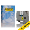 Offre: Marque 123encre remplace 5x Brother TZe-FX211 Flexi ID tape 6 mm  - noir sur blanc 650697 - 1