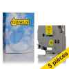 Offre: Marque 123encre remplace 5x Brother TZe-FX631 ruban Flexi ID 12 mm  - noir sur jaune 650669 - 1