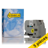 Offre: Marque 123encre remplace 5x Brother TZe-M961 ruban mat 36 mm  - noir sur argent