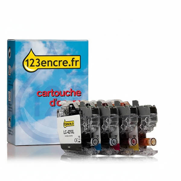 Offre: Marque 123encre remplace Brother LC-421XL noir + 3 couleurs 160225 - 1