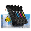 Offre: marque 123encre remplace HP 824A : HP CB384A, 85A, 86A, 87A tambour - noir + 3 couleurs 130047 - 1
