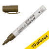 Offre : 10x 123encre marqueur peinture à encre brillante (1 - 3 mm ogive) - or 300863 - 1