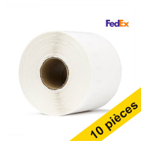 Offre : 10x Dymo S0904980 étiquettes d'expédition FedEx extra larges (marque 123encre) 653286