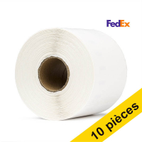 Offre : 10x Dymo S0904980 étiquettes d'expédition FedEx extra larges (marque 123encre) nouvelle version 653285