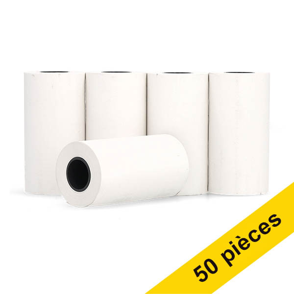 Offre : 123encre rouleau de caisse thermique 57x30x12 48 grammes (50 pièces) - blanc 303633 - 1
