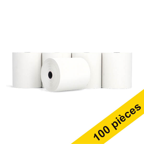 Offre : 123encre rouleau de caisse thermique 80x80x12 48 g/m² (100 pièces) 303622 - 1