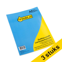 Offre : 3x 123encre pochette de plastification auto-adhésif A4 brillant 2x75 microns (25 pièces) 303151