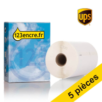 Offre : 5x 123encre LW650XL PRO étiquettes d'expédition UPS extra larges et durables (104 x 159 mm) 653145