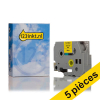 Offre : 5x 123encre remplace Brother TZe-FX641 ruban d'identification flexible 18 mm - noir sur jaune 650855 - 1