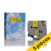 Offre : 5x 123encre remplace Brother TZe-S621 ruban adhésif supplémentaire 9 mm - noir sur jaune 650853 - 1