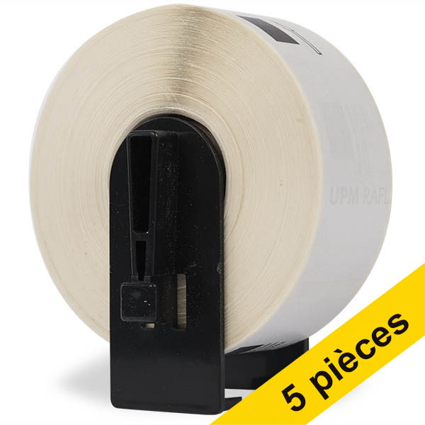 Offre : 5x Marque 123encre remplace Brother DK-11201 étiquettes d'adresse standard 653060 - 1