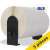 Offre : Marque 123encre remplace 5x Brother DK-11247 étiquettes d'expédition GLS larges 653228 - 1