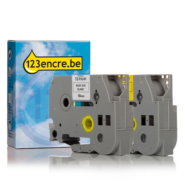 Offre : la marque 123encre remplace Brother Flexi ID multipack de rubans 18 mm 350610 - 1