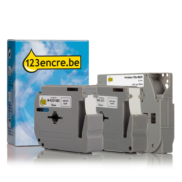 Offre : la marque 123encre remplace Brother multipack de rubans non laminés 12 mm 350620 - 1