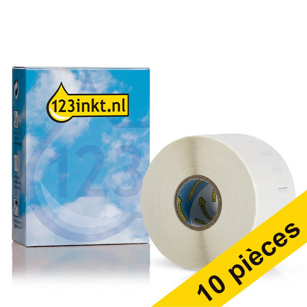 Offre : 10x étiquettes badges nominatives et amovibles Dymo S0722560/11356 (marque 123encre) nouvelle version - blanc 650895 - 1