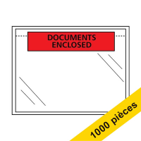 Offre : 10x 123encre pochette porte-documents 'documents enclosed' 165 x 122 mm - A6 (100 pièces) 302756