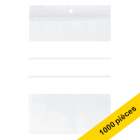 Offre : 10x 123encre sachet zip avec bande d'écriture 100 mm x 150 mm (100 pièces) 300765