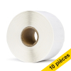 Offre : 10x Dymo S0722560/11356 étiquettes de badge nominatif amovibles (marque 123encre) - blanc 650523 - 1
