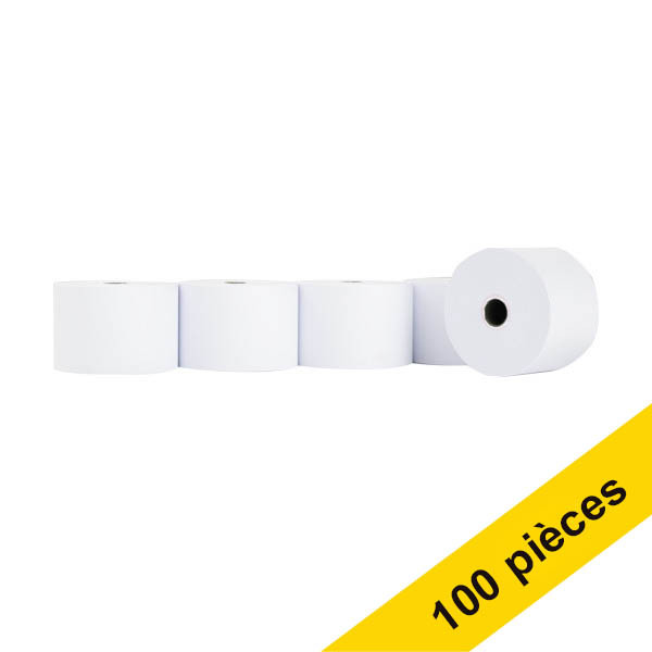 Offre : 123encre rouleau de caisse enregistreuse 44x70x12 mm sans bois (100 pièces) - blanc 302719 - 1