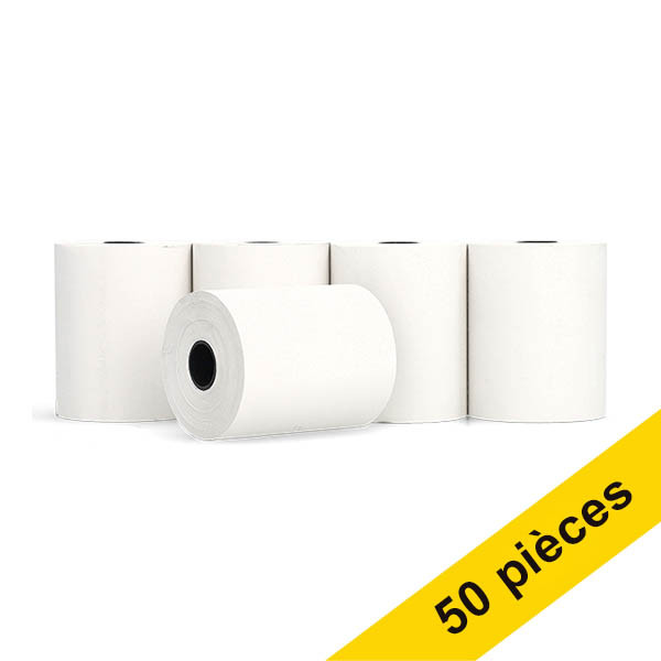 Offre : 123encre rouleau de caisse enregistreuse 57x47x12 thermo 48 grammes (50 pièces) - blanc 303627 - 1
