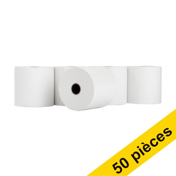 Offre : 123encre rouleau de caisse enregistreuse 57x60x12 mm thermo (50 pièces) - blanc 302699 - 1