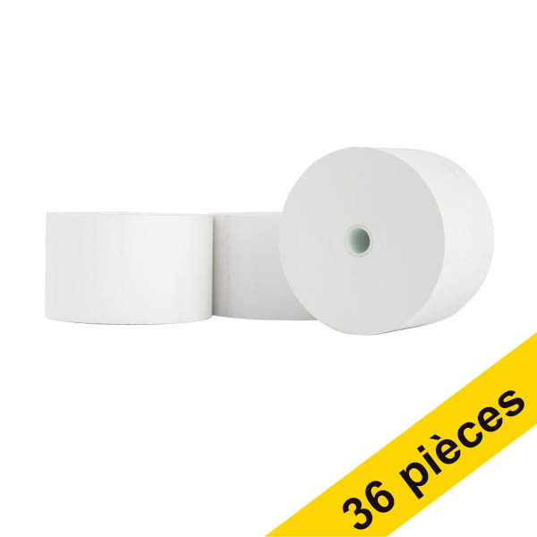Offre : 123encre rouleau de caisse enregistreuse 60x100x12 mm thermo (36 pièces) - blanc 302701 - 1