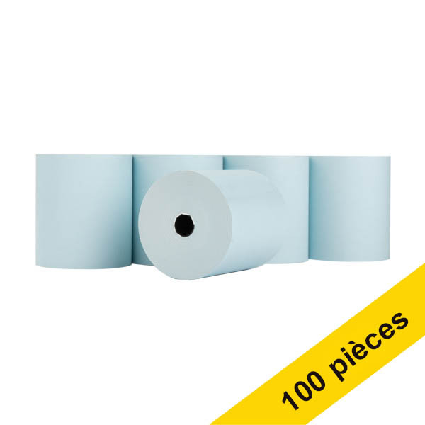 Offre : 123encre rouleau de caisse enregistreuse 80x80x12 mm thermo (100 pièces) - bleu 302716 - 1