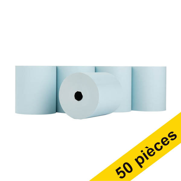 Offre : 123encre rouleau de caisse enregistreuse 80x80x12 mm thermo (50 pièces) - bleu 302704 - 1