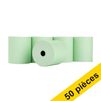 Offre : 123encre rouleau de caisse enregistreuse 80x80x12 mm thermo (50 pièces) - vert 302706