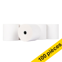 Offre : 123encre rouleau de caisse enregistreuse 80x80x12 thermo (100 pièces) - blanc
