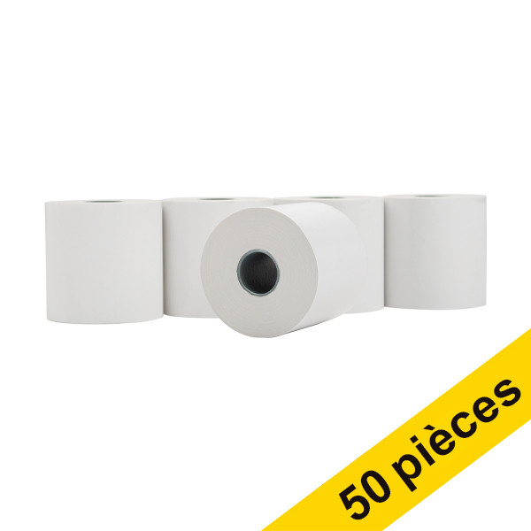 Offre : 123encre rouleau de caisse enregistreuse 80x80x25 thermo (50 pièces) - blanc 301951 - 1